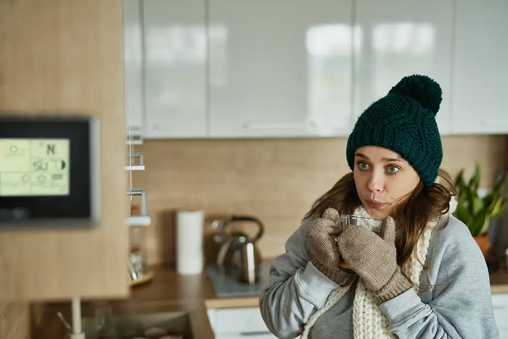 furnace cold air during winter