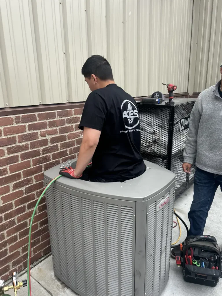heat pump maintenance by ACES HVAC